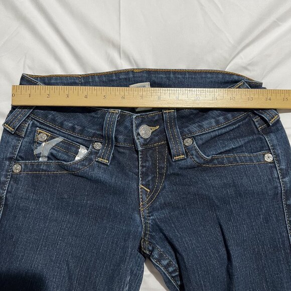 True Religion Women's Dark Wash Skinny Jeans Waist 27 - Picture 5 of 9